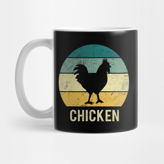 Chicken At Sunset A Gift For Chickens Lovers by MerchAndrey